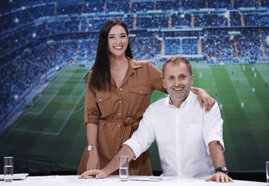 FOTO/ Nevina Shtylla në lidhje me futbollistin shqiptar? Shikoni si e ngacmon Edi Manushi