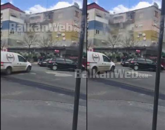 VIDEO/ Panik në Tiranë, tym nga një objekt tek rruga “Bardhyl”