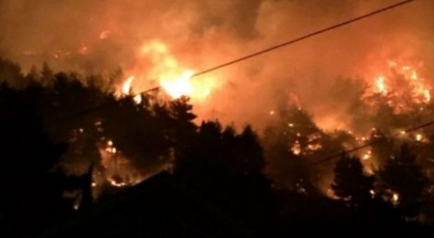 Zjarr në malin e Shëngjinit, pranë disa depozitave karburanti