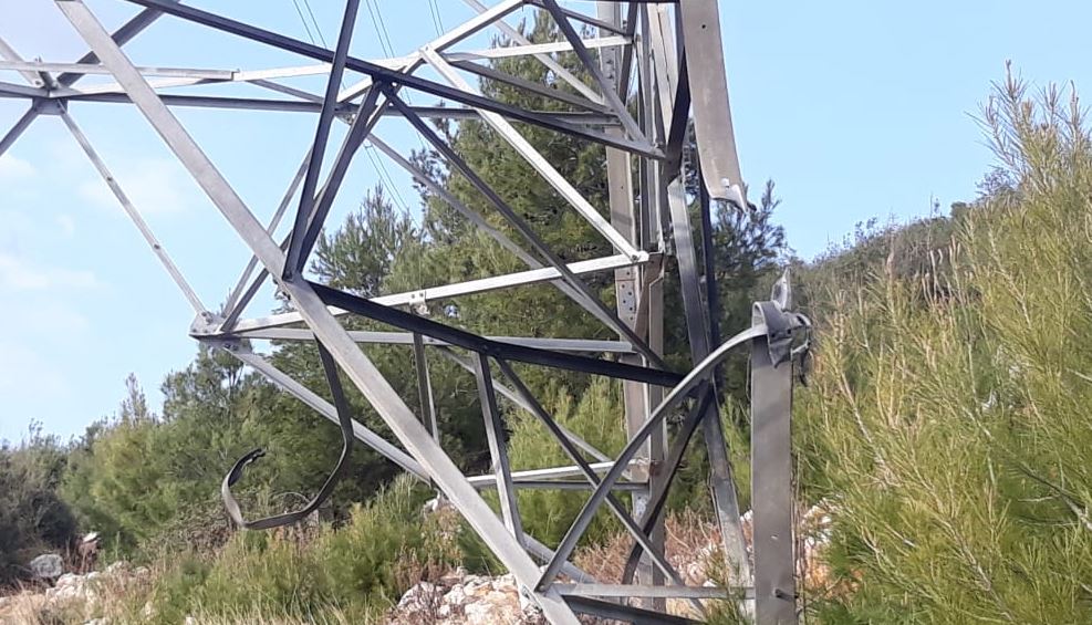 Fushë-Krujë, tritol shtyllës së tensionit të lartë