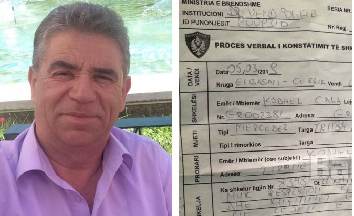 FOTO/Habit policia: Gjobit kreun e PD në Gramsh si taksist