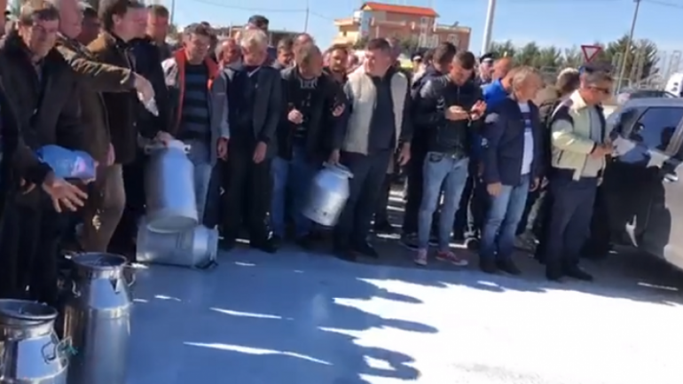 Fermerët e Lushnjes në protestë, bllokojnë rrugët
