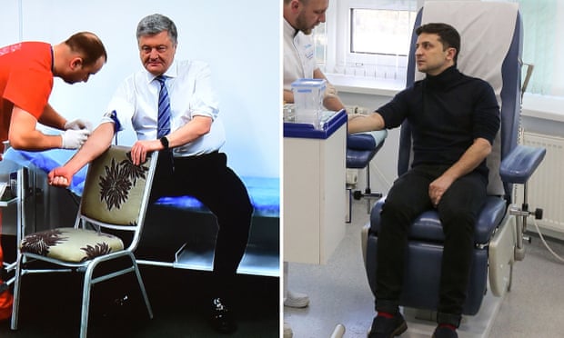 FOTO/Gara presidenciale në Ukrainë bëhet serioze, kandidatët sfidojnë njëri-tjetrin me test droge