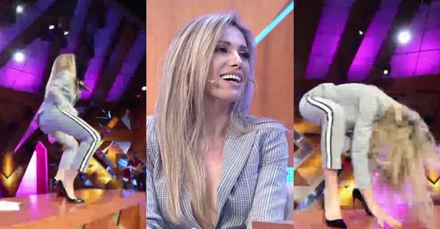 VIDEO/ Për pak rrëzohet: Ledina Çelo kërcen mbi tavolinë në Xing me Ermalin