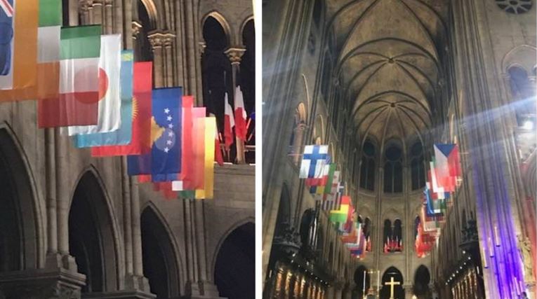 Flamuri kosovar “ndëshkoi” Notre-Dame, reagon ambasadori: Artikujt serb janë skandalozë