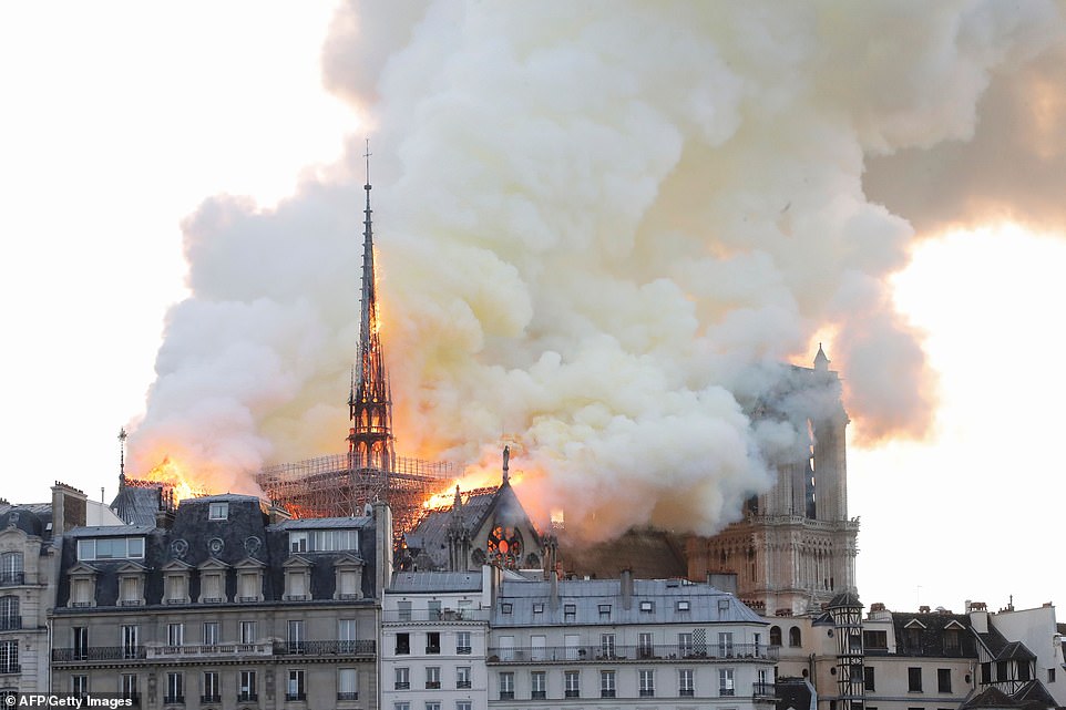 VIDEO/ E rëndë, ja si po digjet Katedralja e famshme Notre Dame në Paris