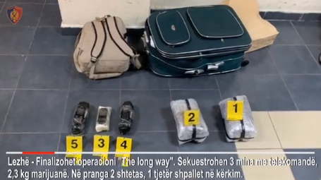 VIDEO/Sekuestrohen mina me telekomandë në Lezhë, arrestohen 2 të rinj vlonjatë