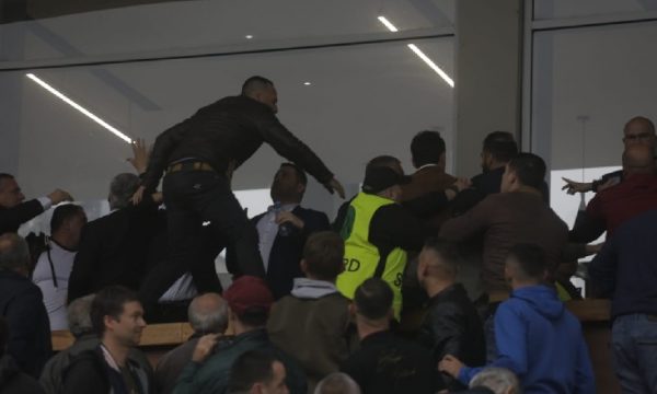 Grushta dhe ofendime në tribunën VIP pas përfundimit të ndeshjes Tirana – Skënderbeu!