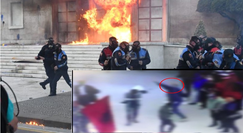 VIDEO/ Hodhi molotov në protestën 11 majit, policia arreston një 40-vjeçar