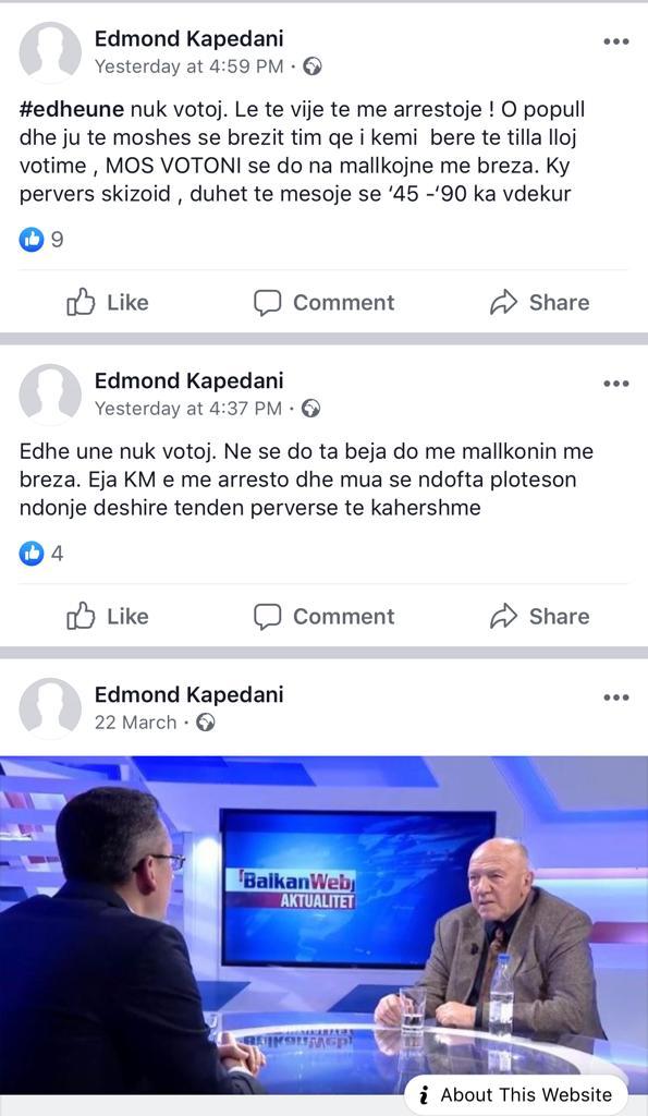 FOTO/”Nëse do të votoja, do më mallkonin me breza”, të tjerë intelektualë i bashkohen nismës ‘#Edheunë’