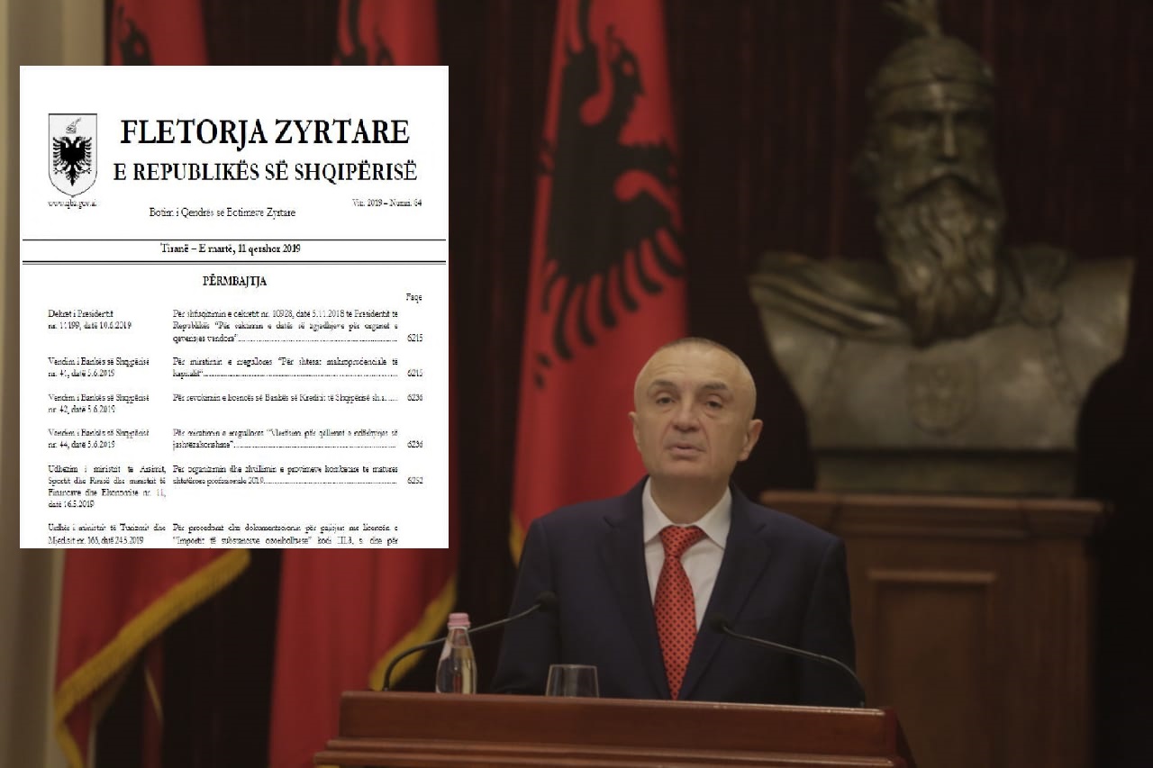 LAJMI I FUNDIT/ Hyn në fuqi dekreti i Metës, shfuqizimi i zgjedhjeve botohet në Fletoren Zyrtare