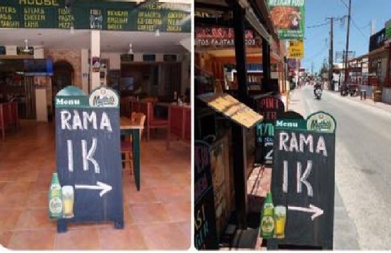 FOTO/ ‘Rama ik’ edhe në restorantin grek, emigrantët i bashkohen protestës së opozitës