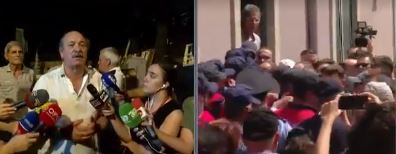 Rrethimi i Teatrit Kombëtar/Qytetari merr dëmtime serioze, policia e hodhi në pishinë