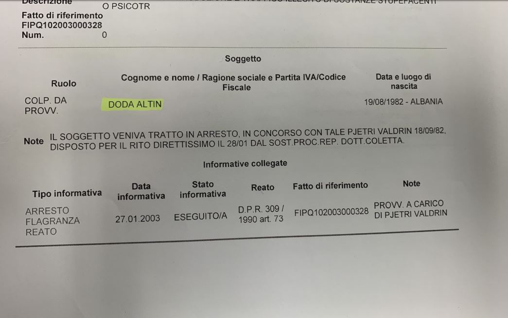 FOTO/PD publikon dokumentat autentike: Si u dënua dhe u dëbua Valdrin Pjetri në Firence