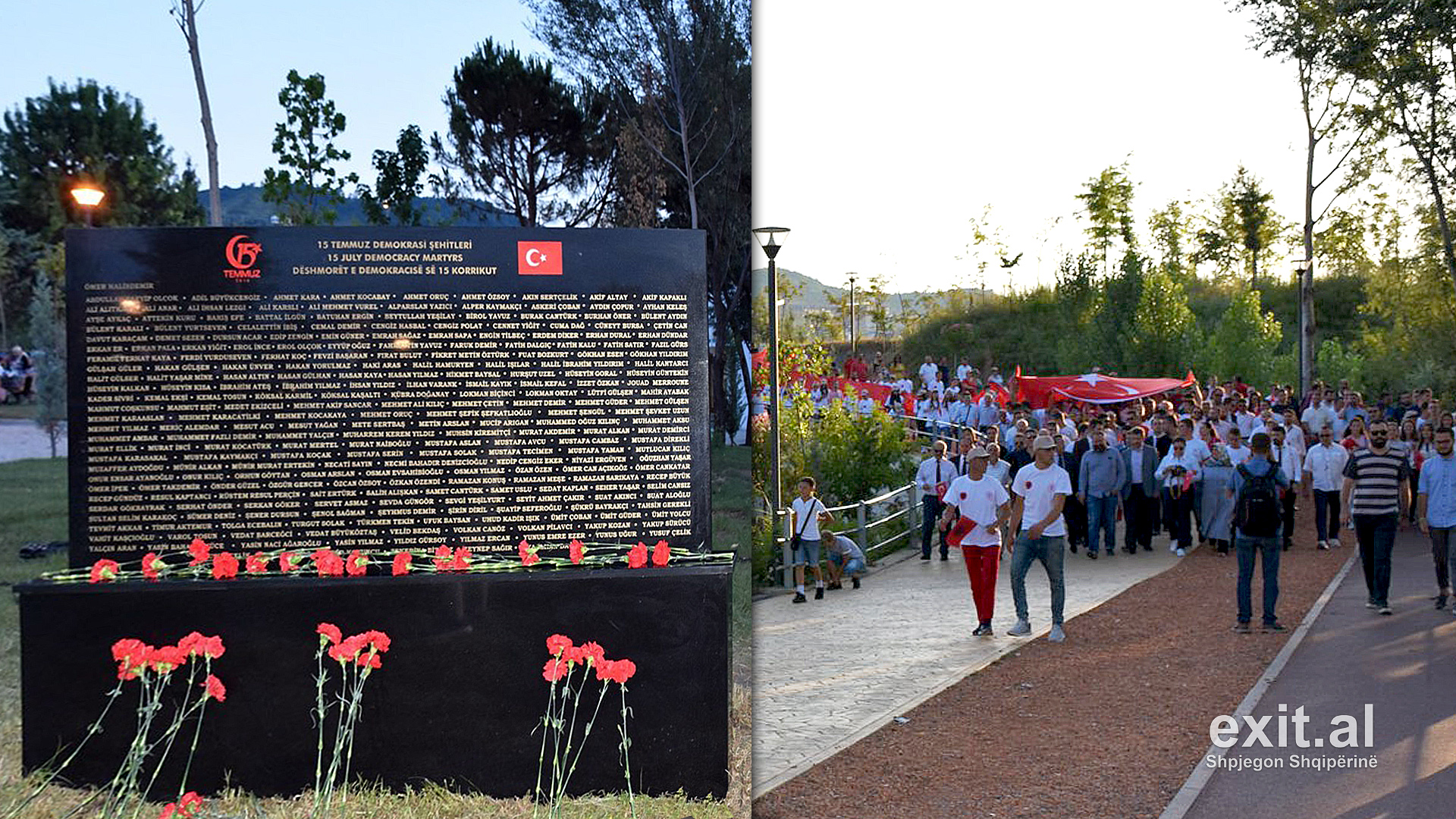 Bashkia Tiranë ngre memorial për të vrarët në mbrojtje të Erdoganit gjatë grushtit të shtetit