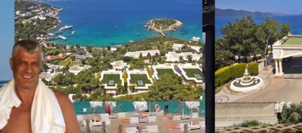 Pushimet luksoze për Thaçin, media serbe nxjerr foto: Një plazh i tërë vetëm për presidentin, 5600 euro nata