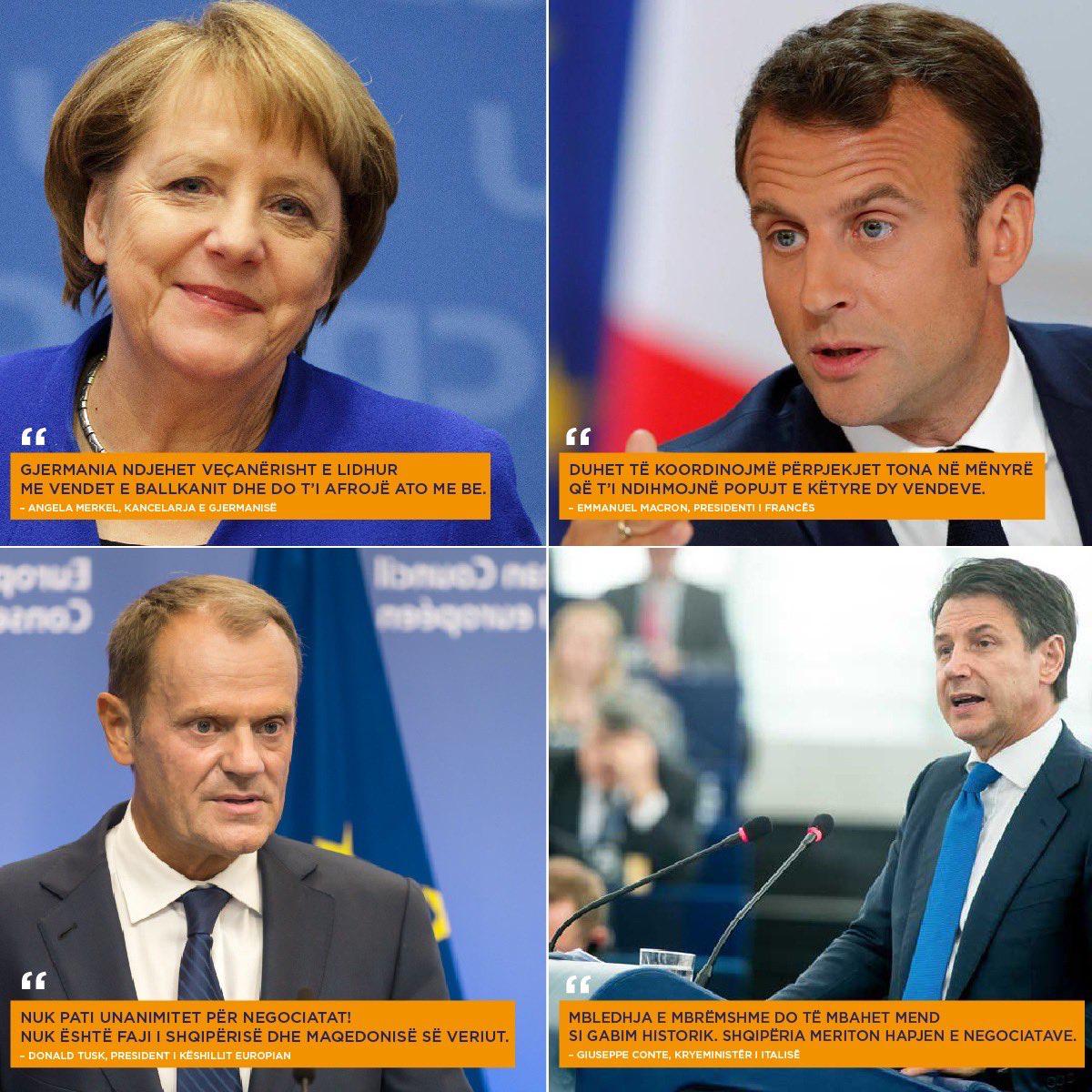 Basha i djeg Rames citatet e liderve europiane