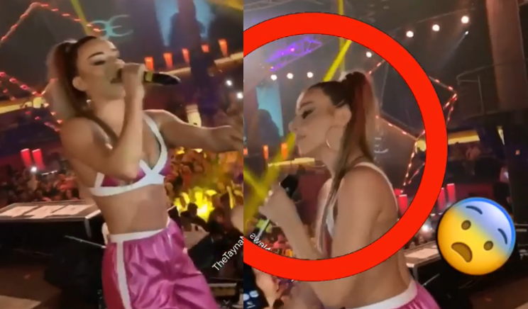 VIDEO/Incident në koncertin e reperes shqiptare, fansi nuk ia lëshon dorën