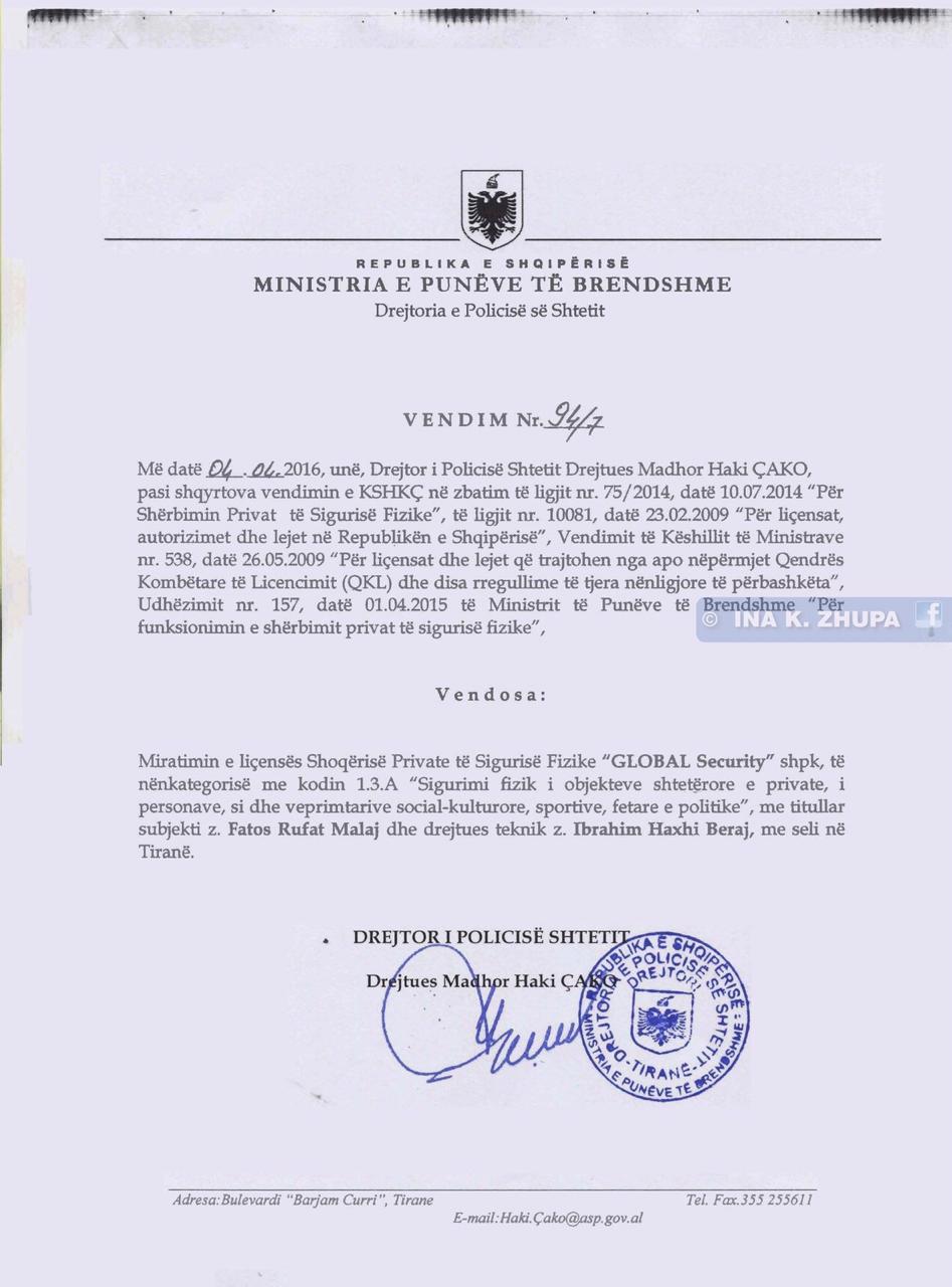 FOTO/Zhupa denoncon: Si Veliaj dha tender pa garë 3.4 milionë euro kompanisë së kryetarit të Bashkisë Mat