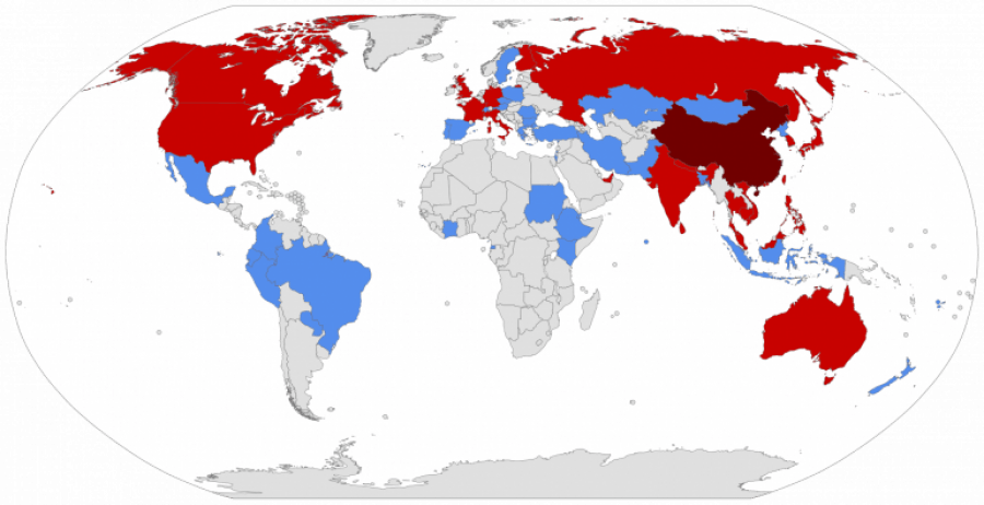 Koronavirusi po perhapet me shpejtesi, ja harta