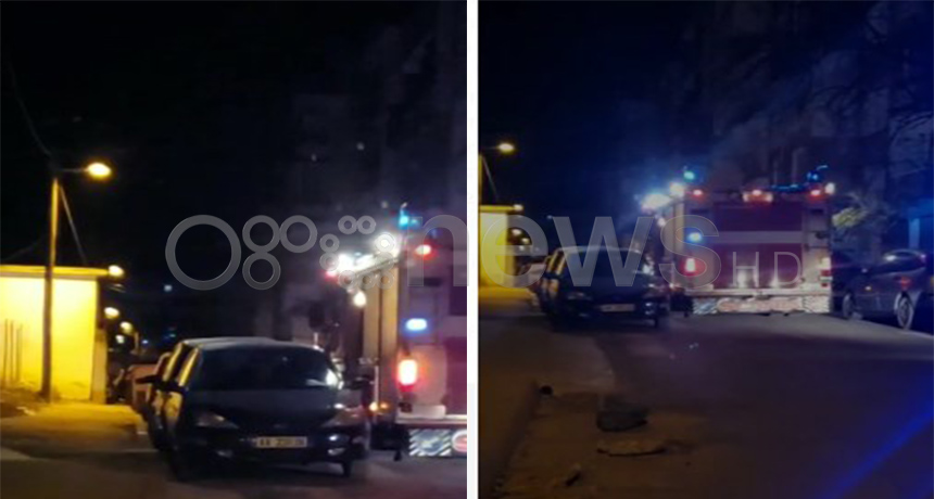 Kabina elektrike përfshihet nga flakët, e gjithë zona në Tiranë mbetet pa drita