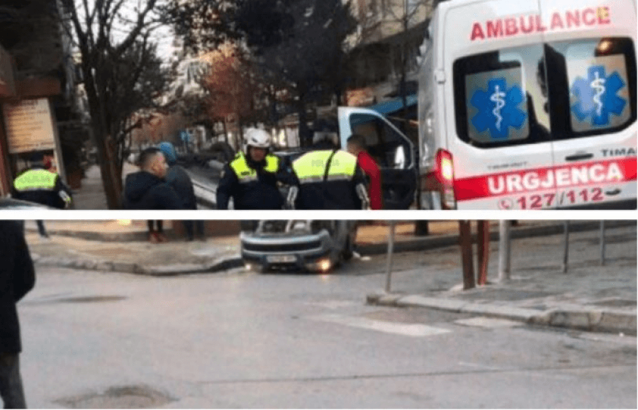 FOTO/Makina kthehet përmbys në Bllok, shoferja përfundon në spital