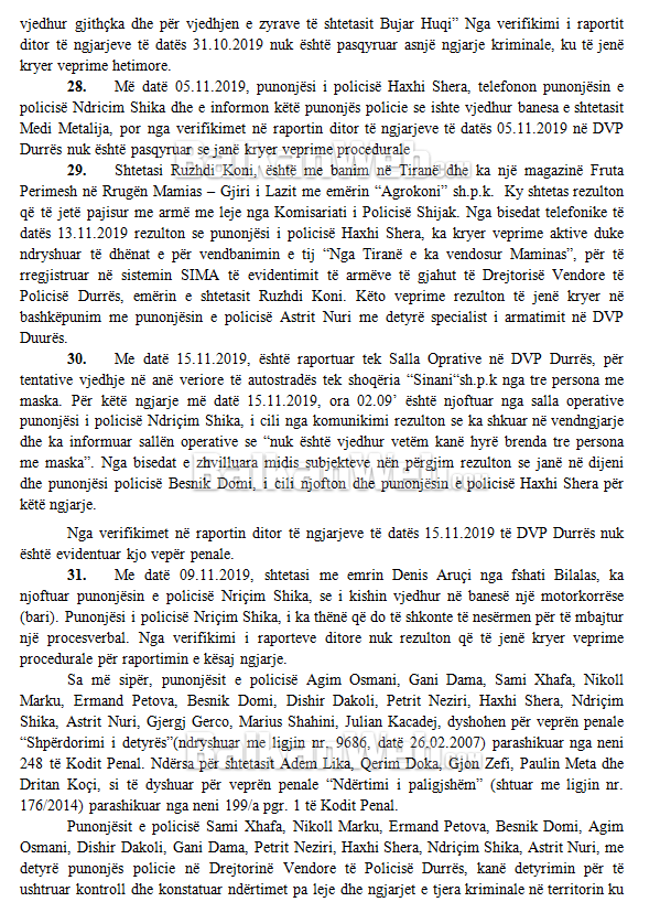 DOSJA E PLOTE/Zbardhen përgjimet, kush i “fundosi” policët e zyrtarët, merrnin deri në 7 mijë euro