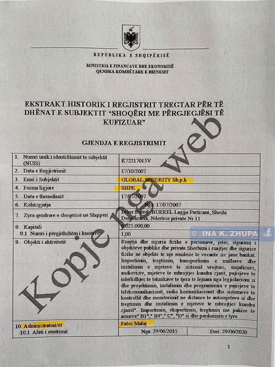 FOTO/Zhupa denoncon: Si Veliaj dha tender pa garë 3.4 milionë euro kompanisë së kryetarit të Bashkisë Mat
