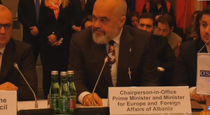 VIDEO/Shqipëria merr zyrtarisht kryesimin e OSBE-së, Rama: Më parë isha një pionier me shall të kuq, sot jam kryetar