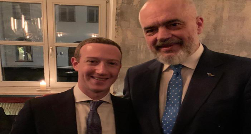 FOTO/”Darkë me miq të posaçëm”, Rama takon dhe Mark Zuckerberg