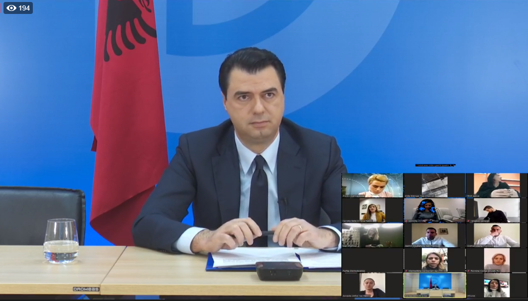 VIDEO/”Jo debat politik”, Basha në komunikim virtual me gazetarët: Qeveria të rritë numrin e testimeve