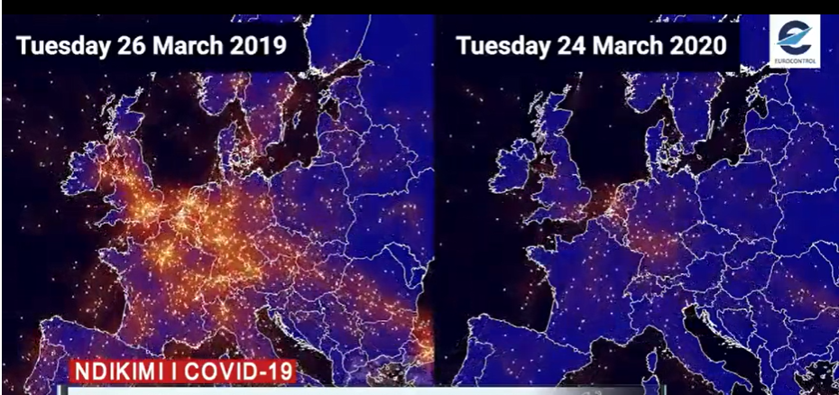 Shihni çfarë ka ndodhur me qiellin e Evropës pas izolimit