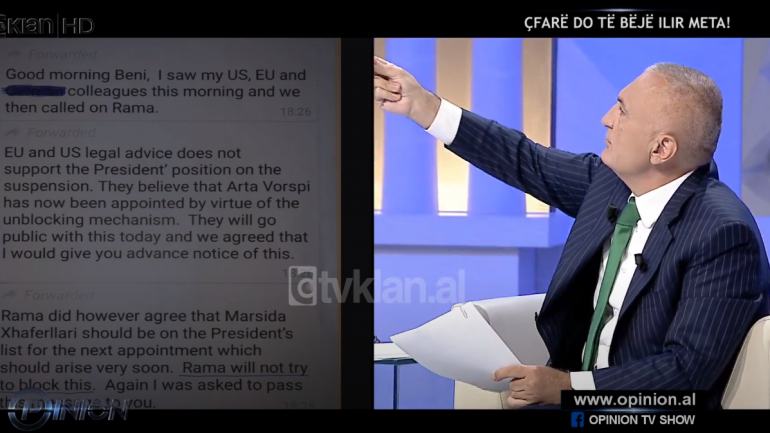 Meta publikon mesazhin qe implikon Ramen ne perzgjedhjen e gjyqtareve