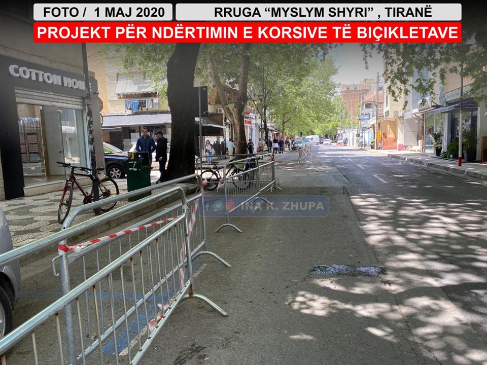 FOTO/Korsi biçikletash tek ‘Myslym Shyri’, Zhupa: Veliaj shkeli ligjin! Dëmton rëndë bizneset dhe qytetarët e rrugës