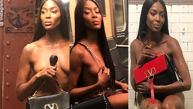 FOTO/E zhveshur nudo mes metrosë, modelja e famshme guxon për një reklamë çante