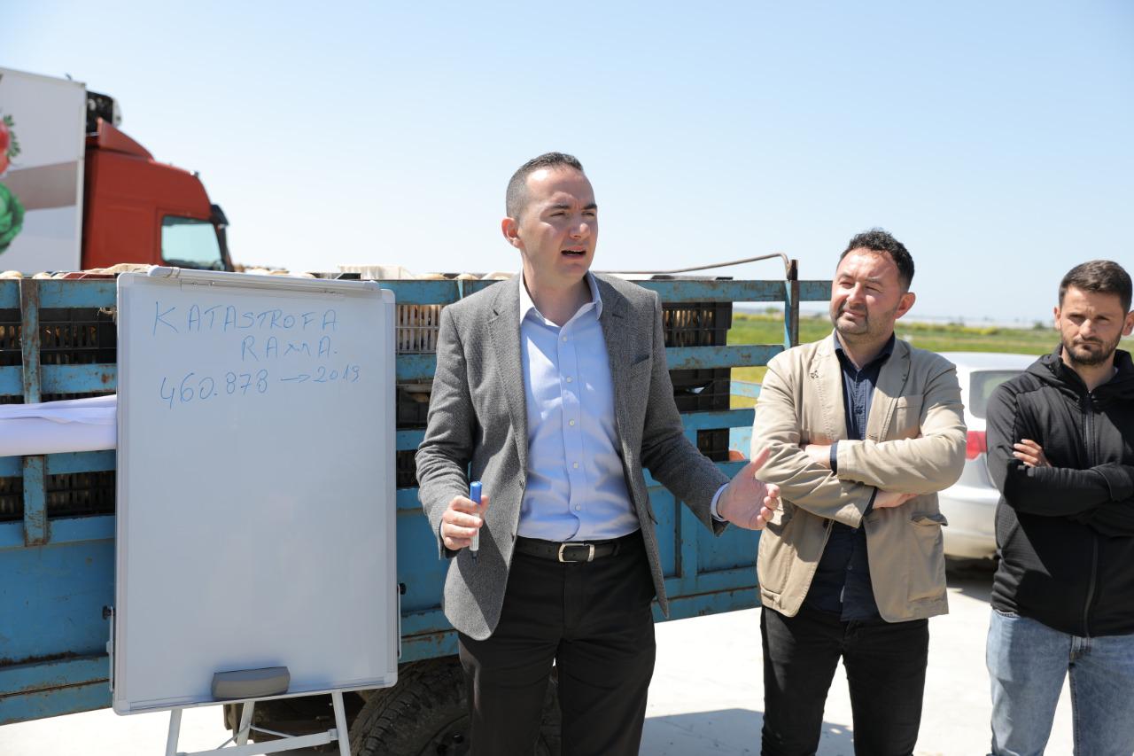 “Bujqësia pa asnjë ndihmë”,Salianji takon fermerët: Katastrofa ‘Rama’ më e keqe se virusi