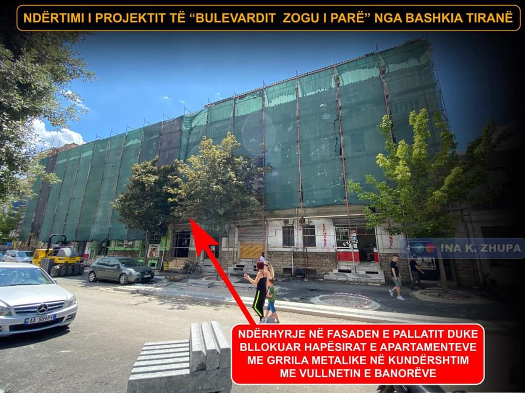 FOTO/ Zhupa: Veliaj i mbyll si ne burg banoret e bulevardit ‘Zogu I’