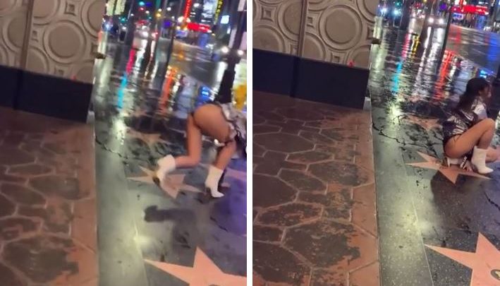 VIDEO/Momenti i ‘turpshëm’ për Bleona Qeretin në bulevardin e yjeve në Holliwood