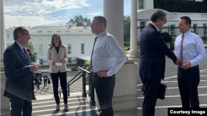 Takimi Kosove-Serbi ne Shtepine e Bardhe/ Ministri serb: Paleve u eshte paraqitur nje dokument per njohjen e ndersjellte