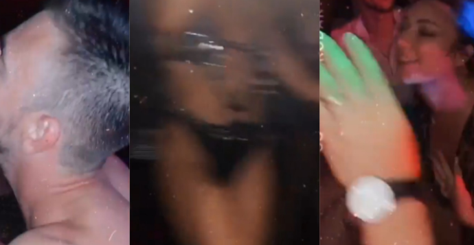 VIDEO/ Alkool, muzikë dhe gjysmë të zhveshur, ditëlindja e çmendur e Ronela Hajatit