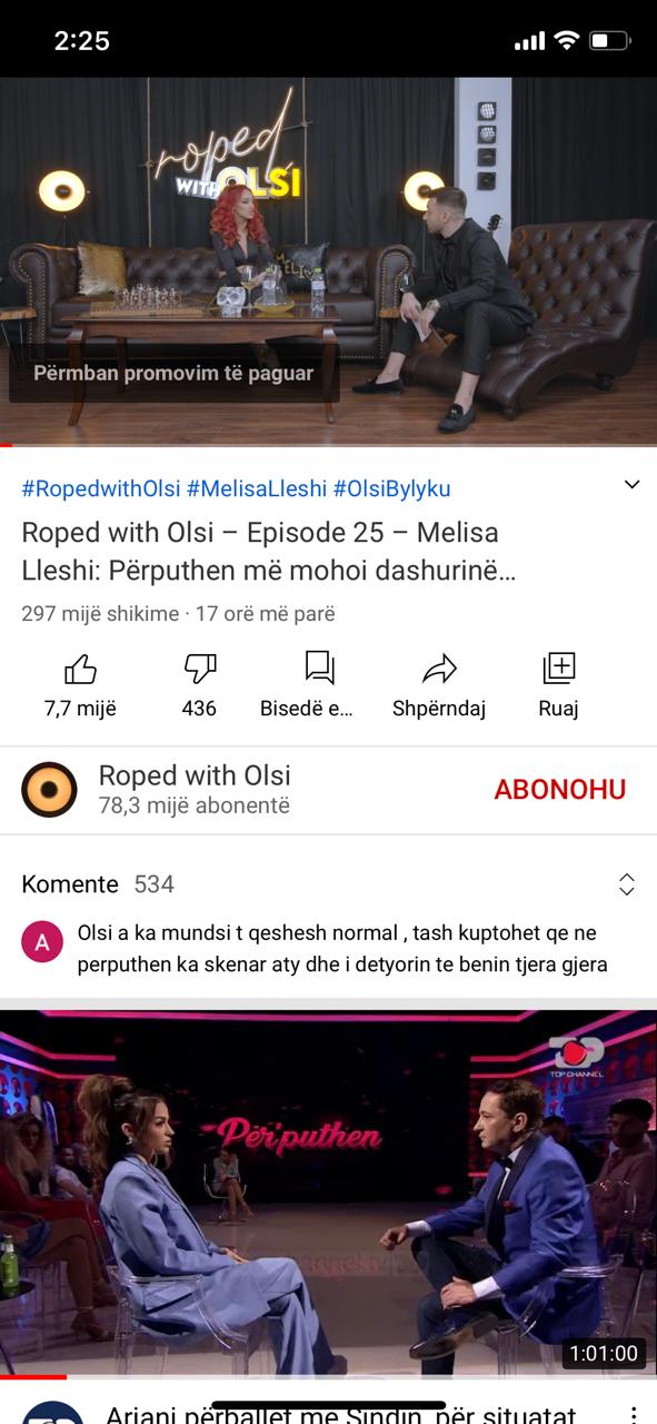 Melisa rrëfehet për lidhjen me Andin, “Olsa më mohoi dashurinë”