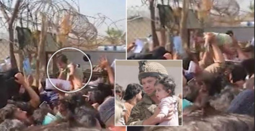 VIDEO/ Dëshpërim në aeroportin e Kabulit, pamje rrënqethëse kur nënat hedhin fëmijët e tyre mbi telat me gjemba