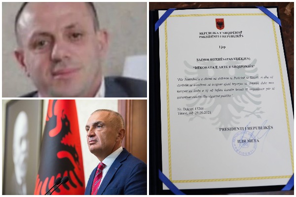 Presidenti Meta dekoron n/komisarin e vrarë Saimir Hoxha