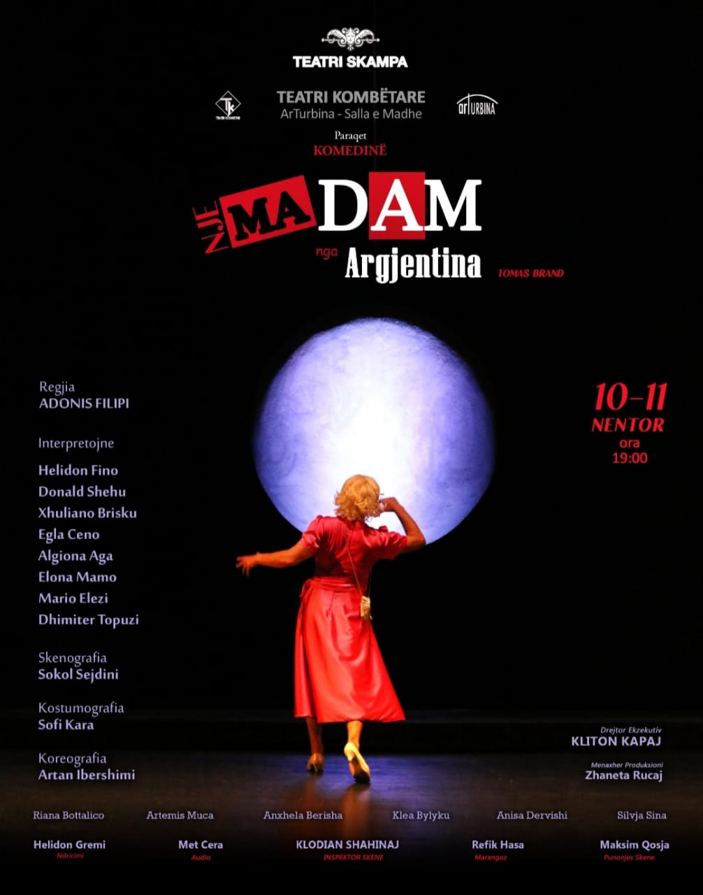 Teatri ‘Skampa’ i Elbasanit udhëton drejt Tiranës me “Madamë Argjentina”