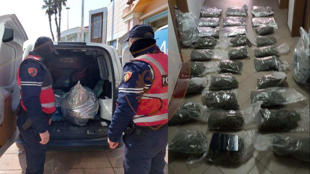 TIRANË/ Kapet një sasi e madhe kanabisi në një makinë rrugës për në Vorë, 3 në pranga, 2 në kërkim