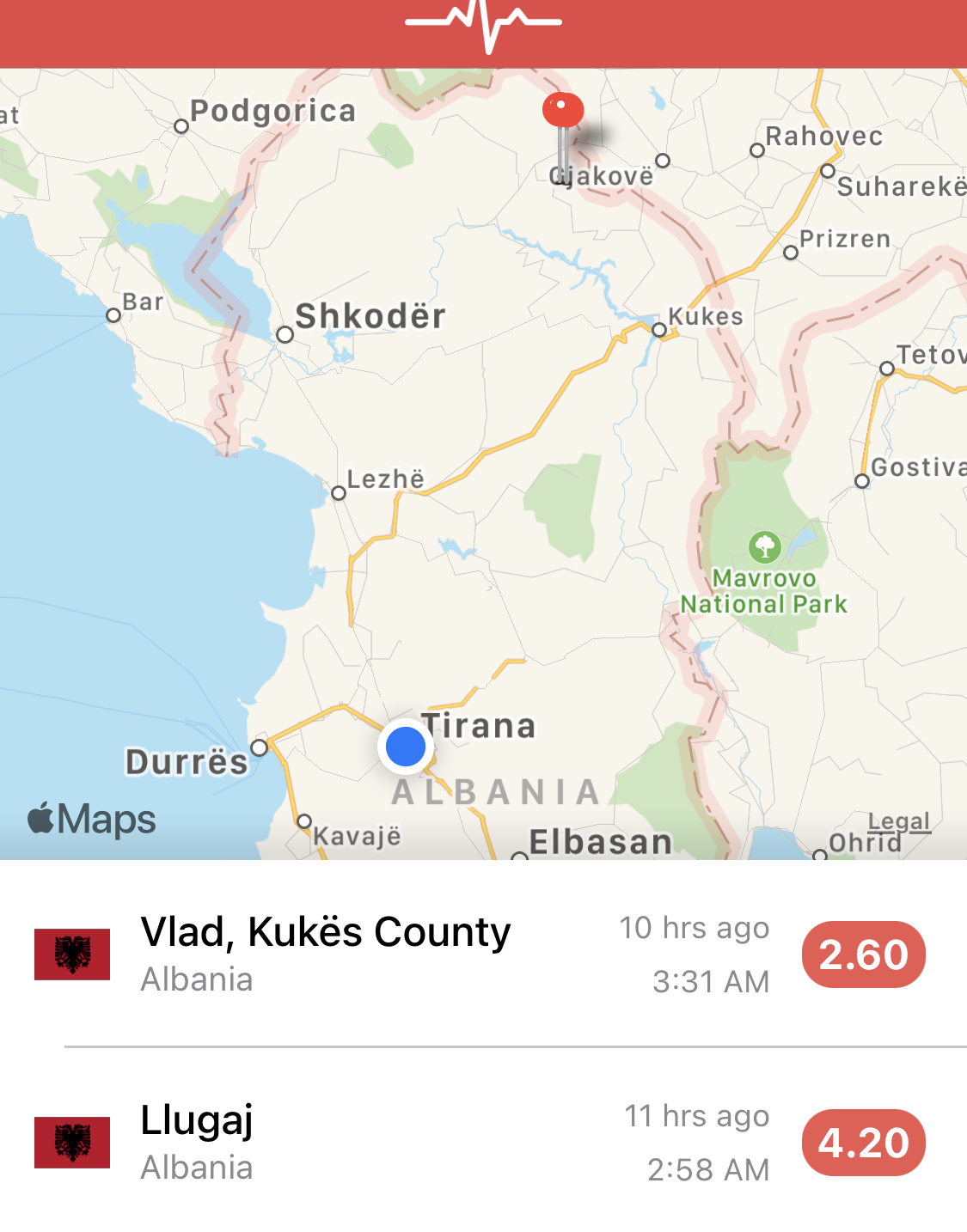 Tërmeti në Tropojë e Kukës, epiqendra në Llugaj. Vijnë nga zbrazja e Fierzës