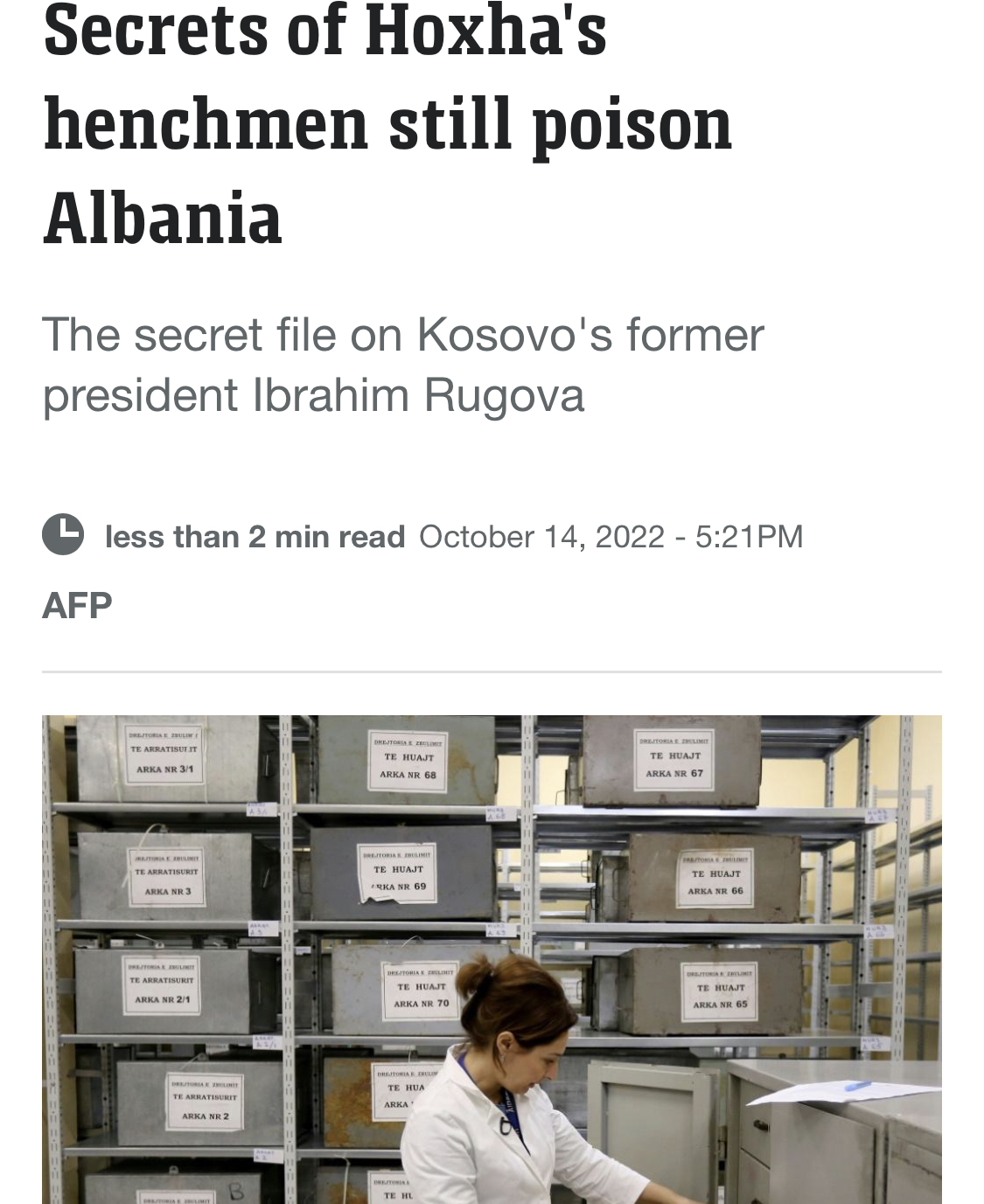 Media franceze: Dosjet e Sigurimit të Enverit, ‘fiction’ nga oficerët komunistë. Hapën një dosje edhe për Ibrahim Rugovën