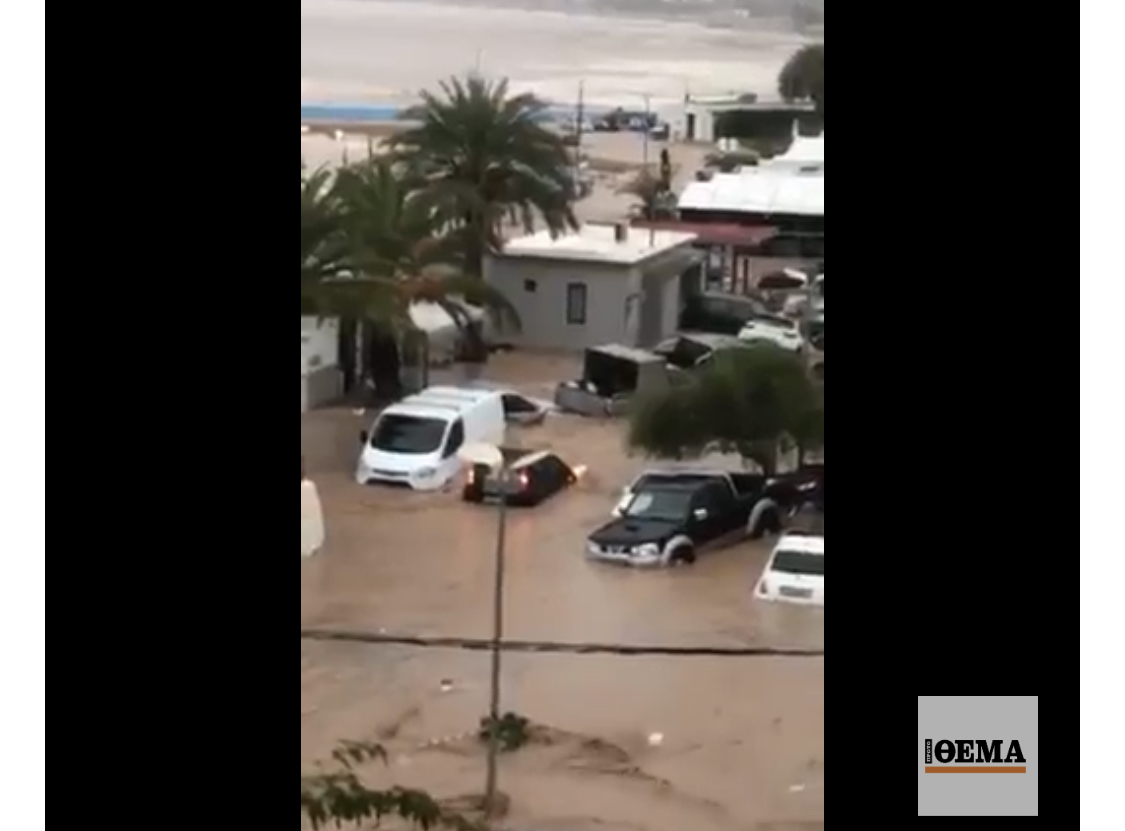 Kreta zhytet në ujë për 40 minuta shi, banorët janë tmerruar