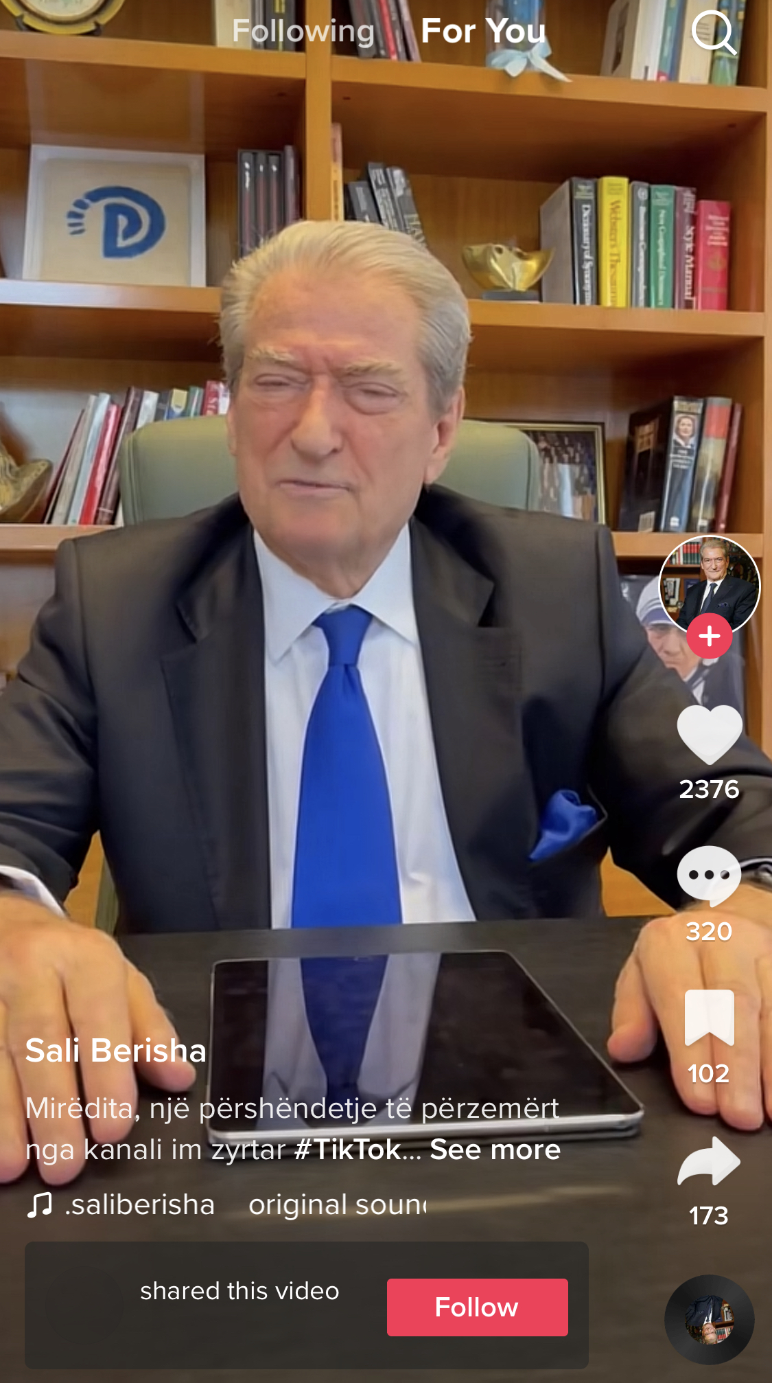 Berisha kalon në Tik Tok: Jam entusiast për këtë nisje të re