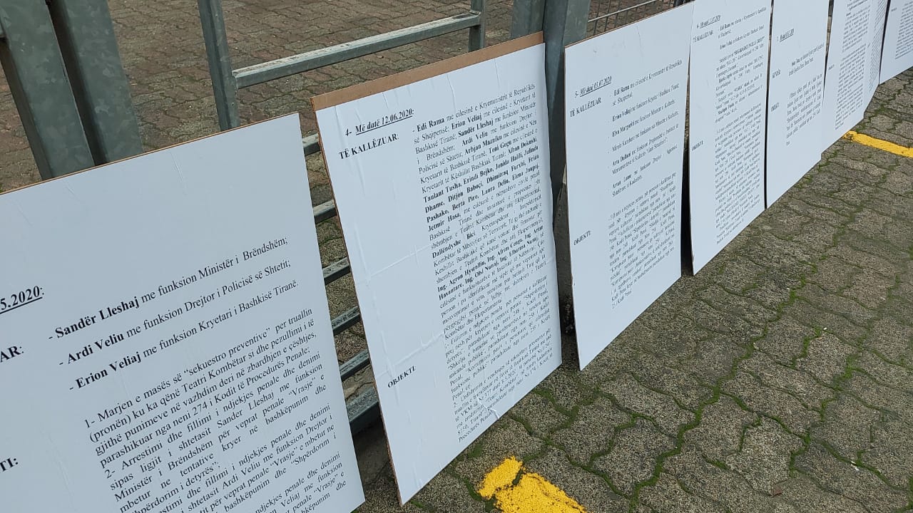 Protestë te SPAK nga Aleanca për Mbrojtjen e Teatrit, ja çfarë u pa tek dyert e hetimit